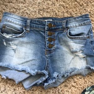 Billiabong high waisted jean shorts.